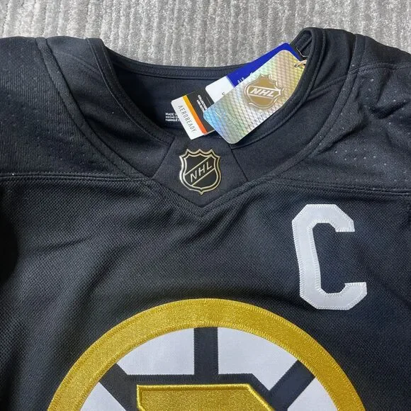 Boston Bruins Patrice Bergeron Jersey Mens 50 Adidas 100th Anniversary Authentic